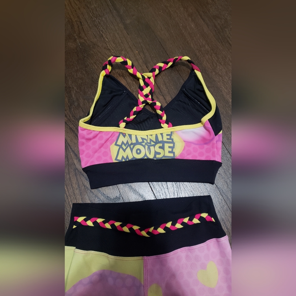 Minnie Mouse Activewear Set | Black Pink Yellow | XS/S - Picture 7 of 9